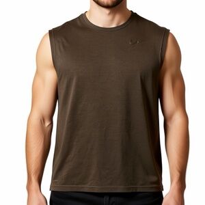 Nike Tank Top Mens Size 2XL Gray Dri-Fit Training Muscle Workout Gym Summer